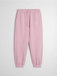 Spodnie dresowe jogger z haftem - różowy. Czerwone spodnie sportowe damskie Sinsay, l, z dresówki. Za 39.99 zł.