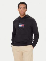 Tommy Hilfiger Bluza Linear Flag MW0MW41332 Czarny Regular Fit. Czarne bluzy bez kaptura męskie Tommy Hilfiger, m, z bawełny. Za 359.99 zł.
