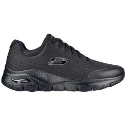 Buty sportowe męskie Skechers Arch Fit. Czarne buty sportowe na co dzień męskie Skechers, z materiału, bez zapięcia, trekkingowe. Za 690.00 zł.