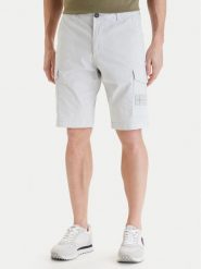 Napapijri Szorty materiałowe N-Horton NP0A4HOS Szary Regular Fit. Szare szorty męskie Napapijri, z bawełny, bez kołnierzyka. Za 439.99 zł.