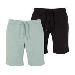 Shorty Męskie Twill Rozciągliwe 2pak. Brązowe szorty męskie Urban Classics, bez wzorów, sportowe. Za 222.99 zł.
