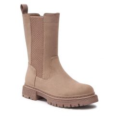 Botki Jenny Fairy. Brązowe botki damskie Jenny Fairy, bez obcasa, na płaskiej podeszwie, bez zapięcia. Za 107.98 zł.