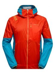 LA SPORTIVA Kurtka funkcyjna "Across" w kolorze niebiesko-czerwonym rozmiar: S. Czerwone kurtki outdoor męskie La Sportiva, s, bez wzorów, bez kaptura. Za 457.95 zł.