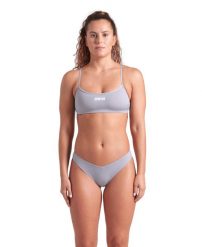 Strój Kąpielowy damski Arena Bikini Bandeau Solid dwuczęściowy. Szare bikini damskie Arena, bez wzorów. Za 129.99 zł.