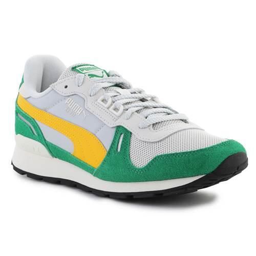 Buty do chodzenia męskie Puma Rx 737 New Vintage. Zielone buty sportowe na co dzień męskie Puma, z materiału, bez zapięcia, trekkingowe. Za 489.99 zł.