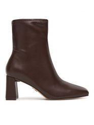 Steve Madden Botki Hurst SM11003498 Brązowy. Brązowe botki damskie Steve Madden, ze skóry, bez obcasa, na słupku, bez zapięcia. Za 429.99 zł.