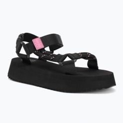 Sandały damskie Tommy Jeans Eva Rope. Czarne sandały damskie Teva, bez wzorów, z jeansu, bez obcasa. Za 249.99 zł.
