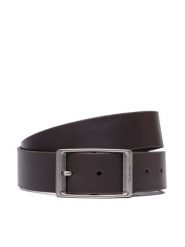 Calvin Klein Pasek Casual Round Buckle Tumbled 35Mm LV04D7123G Brązowy ciemny. Brązowe paski męskie CALVIN KLEIN, bez wzorów, ze skóry, casualowe. Za 209.99 zł.