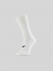 4F Skarpetki długie (2-pack) uniseks - białe 43-46. Białe skarpetki męskie 4f, bez wzorów, z bawełny. Za 49.99 zł.