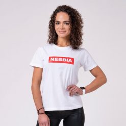 Koszulka fitness damska Nebbia Basic biała. Białe bluzki damskie Nebbia, s, bez wzorów, bez ramiączek. Za 138.90 zł.