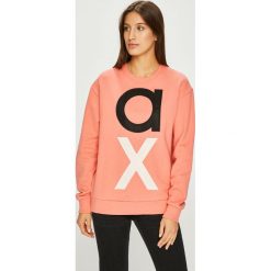 Armani Exchange - Bluza. Czerwone bluzy bez kaptura damskie Armani Exchange, m, z bawełny. W wyprzedaży za 319.90 zł.