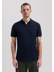 DSTREZZED Koszulka polo w kolorze granatowym rozmiar: 3XL. Niebieskie koszulki polo męskie DSTREZZED, xl, bez wzorów, bez ramiączek. Za 136.13 zł.