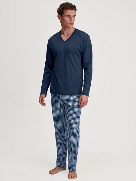 Calida Piżama w kolorze granatowym rozmiar: XL. Niebieskie piżamy męskie Calida, xl, bez wzorów, z bawełny, bez ramiączek. Za 209.95 zł.