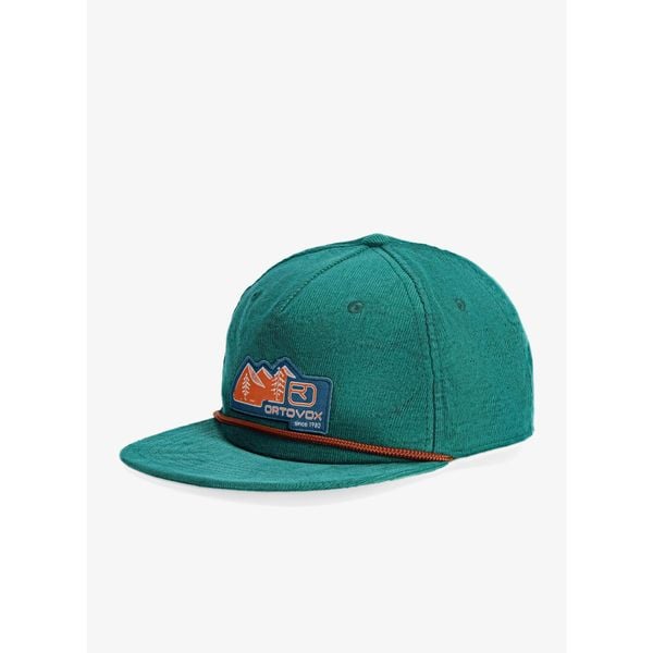 Czapka z daszkiem Ortovox Vintage Badge Cap - pacific green. Zielone czapki męskie ORTOVOX, bez wzorów. Za 156.99 zł.
