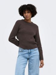 ONLY Sweter w kolorze brązowym rozmiar: XL. Brązowe swetry klasyczne damskie Only, xl, bez kołnierzyka. Za 115.95 zł.
