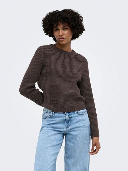 ONLY Sweter w kolorze brązowym rozmiar: XL. Brązowe swetry klasyczne damskie Only, xl, bez kołnierzyka. Za 115.95 zł.
