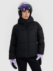 4F Kurtka narciarska membrana 5000 damska - czarna XL. Czarne kurtki damskie 4f, xl, bez wzorów, bez kaptura, narciarskie. Za 499.99 zł.