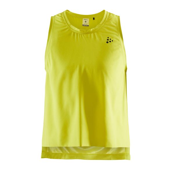 Damski tank top Craft Untmd. Żółte topy damskie Craft, bez wzorów, bez kołnierzyka. W wyprzedaży za 136.50 zł.