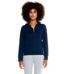 Damska bluza Leone Basic z zamkiem błyskawicznym na całej długości. Niebieskie bluzy bez kaptura damskie LEONE 1947 APPAREL, l, bez wzorów, z tkaniny, bez ramiączek, bez kaptura. W wyprzedaży za 167.70 zł.