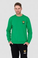 MOSCHINO Zielona bluza. Zielone bluzy bez kaptura męskie MOSCHINO, l. W wyprzedaży za 599.99 zł.