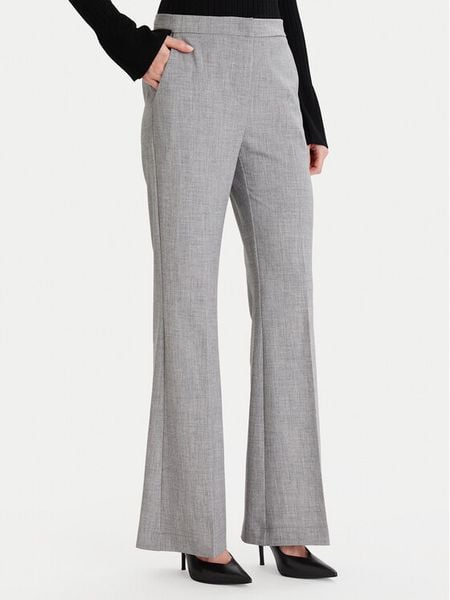 Maryley Spodnie materiałowe MARYLEY-25IB587 Szary Regular Fit. Szare spodnie materiałowe damskie Maryley, bez wzorów, z materiału. Za 279.99 zł.