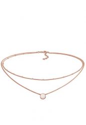 Elli Damski choker kulkowy Trend z syntetycznym opalem wykonany ze srebra próby 925 Sterling Silver Naszyjniki 1 ct. Szare naszyjniki damskie Elli, na co dzień, pozłacane. Za 238.99 zł.