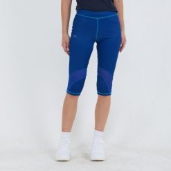 Legginsy treningowe ASYR 3/4 damskie. Niebieskie legginsy damskie ELPLAYER, bez wzorów, na fitness i siłownię. W wyprzedaży za 68.00 zł.