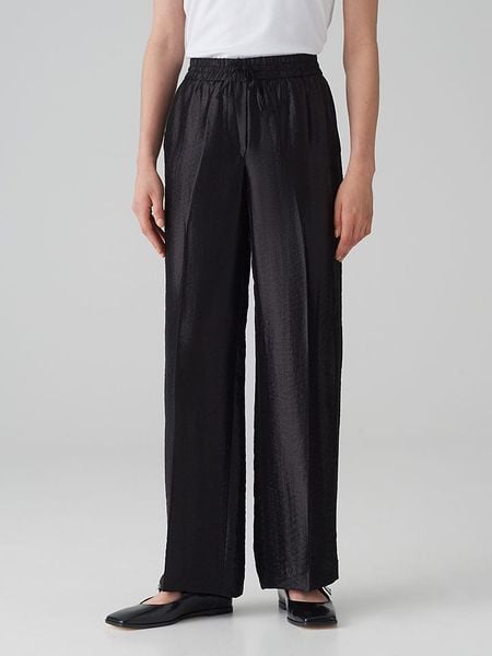 OPUS Spodnie w kolorze czarnym rozmiar: 38. Czarne spodnie materiałowe damskie Opus, bez wzorów, z materiału, z podwyższonym stanem. Za 130.99 zł.