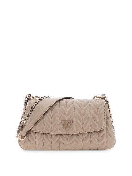 Guess Torebka Cheryl HWTQ97 20210 Beżowy. Brązowe listonoszki damskie Guess, z aplikacjami, ze skóry, bez dodatków. Za 546.99 zł.