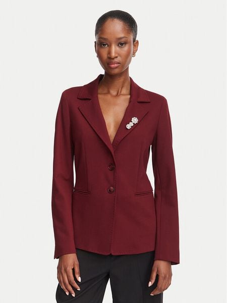 Marella Marynarka Gommoso 2623916034 Bordowy Slim Fit. Czerwone marynarki i żakiety damskie Marella, bez wzorów, z syntetyku. Za 1,354.00 zł.
