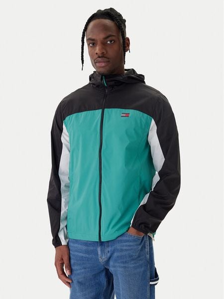 Tommy Jeans Kurtka przejściowa DM0DM23112 Zielony Regular Fit. Zielone kurtki męskie Tommy Jeans, m, bez wzorów, z jeansu, bez kaptura. Za 329.99 zł.