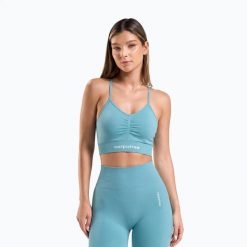Biustonosz treningowy Carpatree Allure Seamless. Niebieskie biustonosze sportowe damskie Carpatree, bez wzorów, z elastanu. Za 169.99 zł.