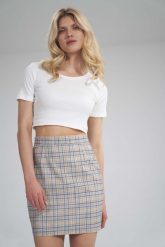 Ołówkowa Mini Spódnica w Kratkę - Wzór 121. Spódniczki damskie Figl, s, bez wzorów, z materiału, mini, ołówkowe. Za 179.00 zł.
