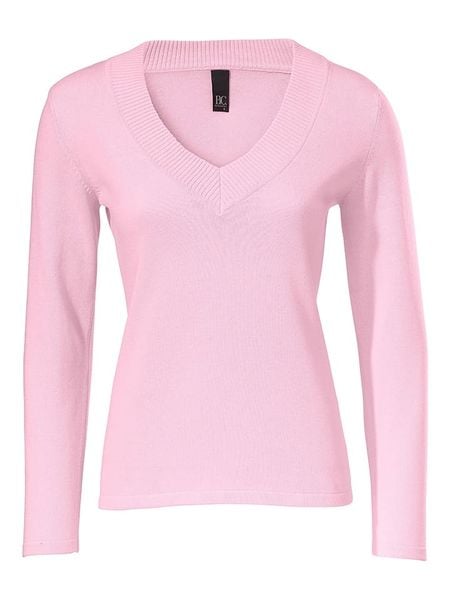 Heine Sweter w kolorze jasnoróżowym rozmiar: 36. Różowe swetry klasyczne damskie Heine, z bawełny, bez kołnierzyka. Za 65.85 zł.