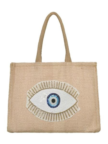BLE Shopper bag w kolorze beżowym - 42 x 32 x 12 cm rozmiar: onesize. Brązowe shopper bag damskie BLE, bez wzorów, z materiału, na ramię, bez dodatków. Za 77.95 zł.