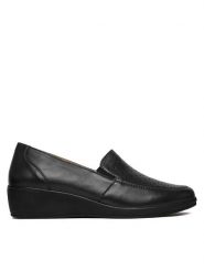 Caprice Półbuty 9-24352-46 Granatowy. Niebieskie półbuty damskie Caprice, bez wzorów, ze skóry, bez obcasa, na koturnie. Za 231.99 zł.