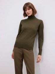 BGN Golf w kolorze ciemnozielonym rozmiar: 38. Zielone golfy damskie BGN, bez wzorów, bez ramiączek. Za 162.87 zł.