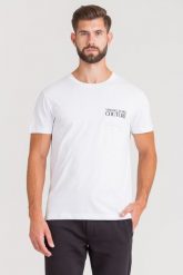 T-SHIRT Versace Jeans Couture. T-shirty męskie Versace Jeans Couture, m, bez wzorów, z jeansu, bez kołnierzyka. W wyprzedaży za 53.80 zł.