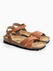 BAYTON Sandały "Vallado" w kolorze jasnobrązowym rozmiar: 41. Brązowe sandały damskie Bayton, bez wzorów, bez obcasa. Za 115.95 zł.