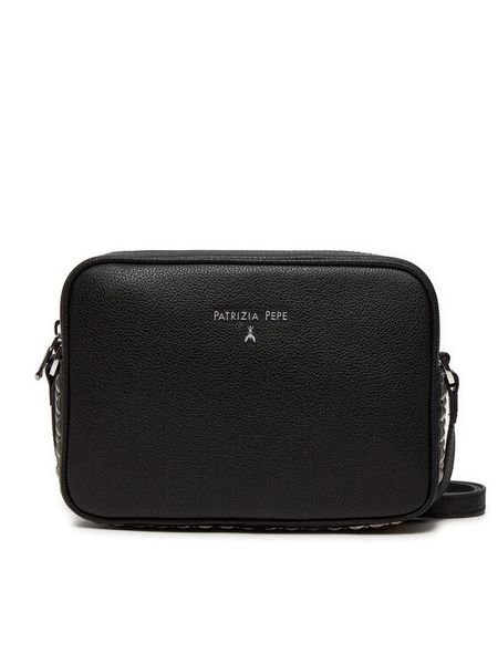 Patrizia Pepe Torebka 8B8985/L119-K103 Czarny. Czarne listonoszki damskie Patrizia Pepe, bez wzorów, ze skóry, bez dodatków. Za 749.99 zł.
