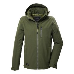Kurtka softshell z kapturem Killtec GW 29. Szare kurtki męskie GIGA DX, bez wzorów, z softshellu, z kapturem. W wyprzedaży za 470.00 zł.