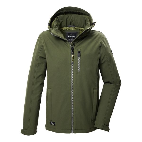 Kurtka softshell z kapturem Killtec GW 29. Szare kurtki męskie GIGA DX, bez wzorów, z softshellu, z kapturem. W wyprzedaży za 470.00 zł.