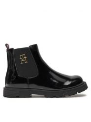 Tommy Hilfiger Botki Chelsea Boot T1A5-33563-0343 S Czarny. Czarne botki dziewczęce Tommy Hilfiger, bez wzorów, ze skóry, bez ramiączek. Za 379.99 zł.
