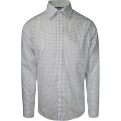 Koszula Męska, Szara w Kratkę, Elegancka z Długim Rękawem, 100% Bawełna, Taliowana -CHIAO. Szare koszule męskie Chiao, m, bez wzorów, z bawełny, bez kołnierzyka, bez ramiączek. Za 169.00 zł.