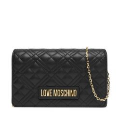 Torebka LOVE MOSCHINO. Czarne torebki klasyczne damskie Love Moschino, bez wzorów, wizytowe, bez kołnierzyka, bez ramiączek. Za 449.99 zł.