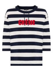 Olsen Bluza w kolorze granatowo-białym rozmiar: 40. Białe bluzy bez kaptura damskie Olsen. Za 84.79 zł.