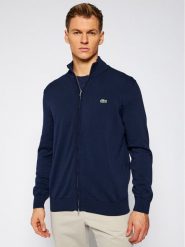 Lacoste Bluza AH1957 Granatowy Classic Fit. Niebieskie bluzy bez kaptura męskie Lacoste, m, z bawełny. Za 629.99 zł.