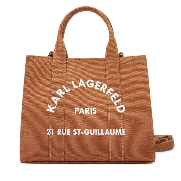 Torebka KARL LAGERFELD. Brązowe torebki klasyczne damskie Karl Lagerfeld, bez wzorów, bez dodatków. Za 279.99 zł.