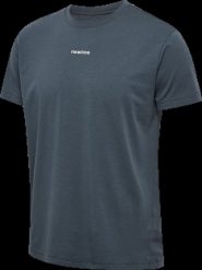 Hummel T-shirt S/S nwlLOGO z bawełny organicznej i poliestru z recyklingu. Szare t-shirty męskie HUMMEL, s, bez wzorów, z bawełny, bez kołnierzyka. Za 158.50 zł.