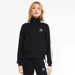 Kurtka Puma Iconic T7, Czarny, Kobiety. Czarne bluzy bez kaptura damskie Puma, l, bez wzorów, z dresówki, bez kaptura. Za 390.00 zł.